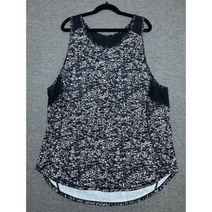 Lululemon | Women's Yoga Black Splatter Sculpt Sleeveless Mesh Tank | Medium